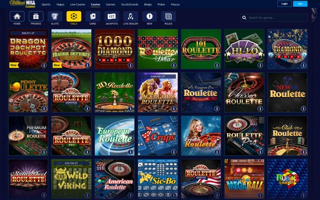 William Hill United States Online Casino