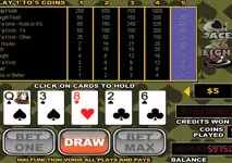 Video Poker Aces and Eights Screenshot