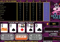Video Poker Deuces Wild Screenshot
