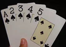 The Wheel in Poker - Ace to Five