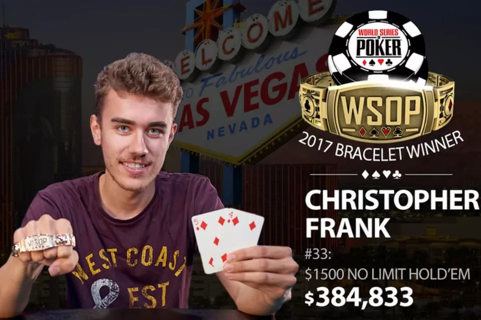 Christopher Frank Conquers First Career Bracelet in $1,500 No-Limit Hold’em Event Christopher Frank Conquers First Career Bracelet in $1,500 No-Limit Hold’em Event