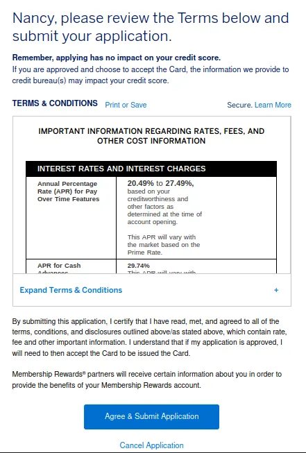 Amex Registration Process 6