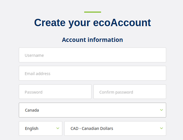 ecoCard Registration Process