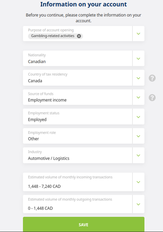 ecoCard Registration Process