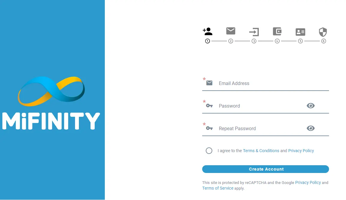 Mifinity Registration Process 2