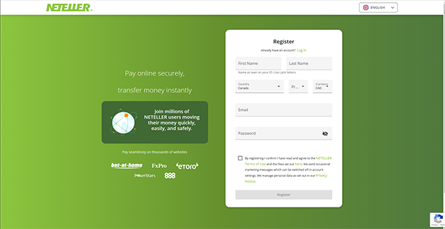 Neteller Registration Process