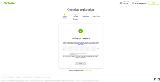 Neteller Registration Process