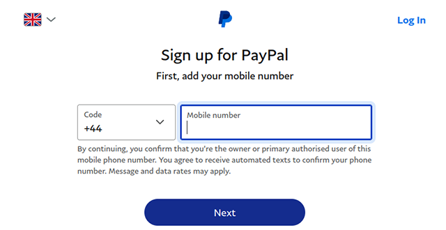PayPal Registration Process
