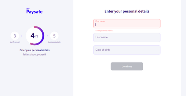 Paysafecard Registration Process