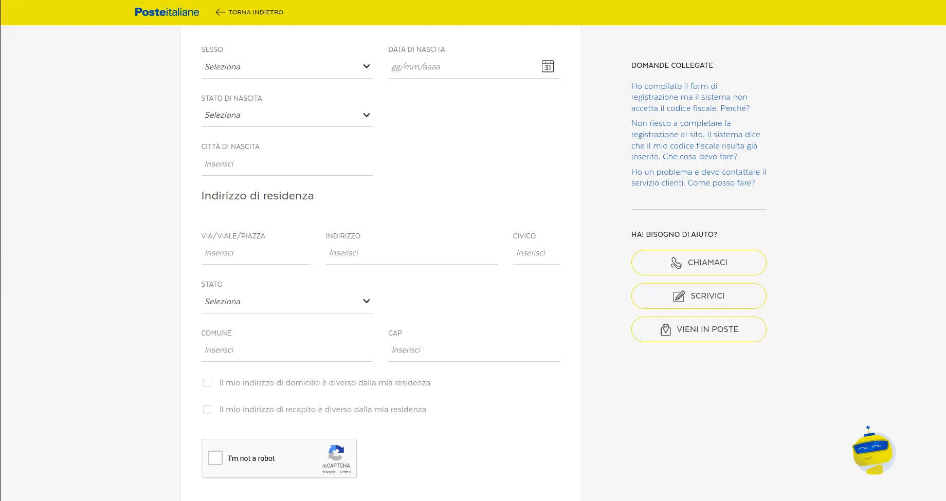 Postepay Registration Process 3