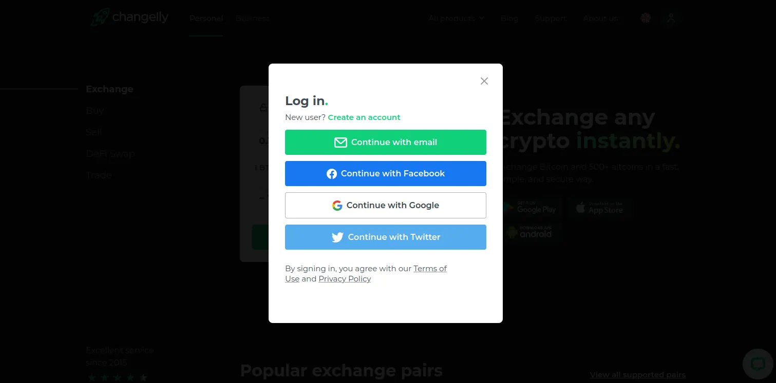 Changelly Registration Process 2