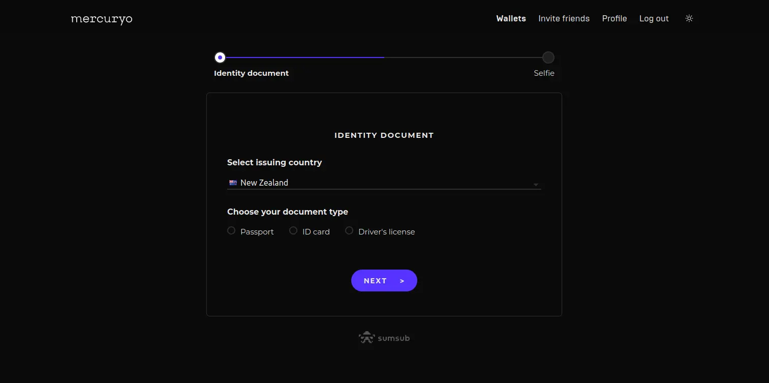 Mercuryo Registration Process 6