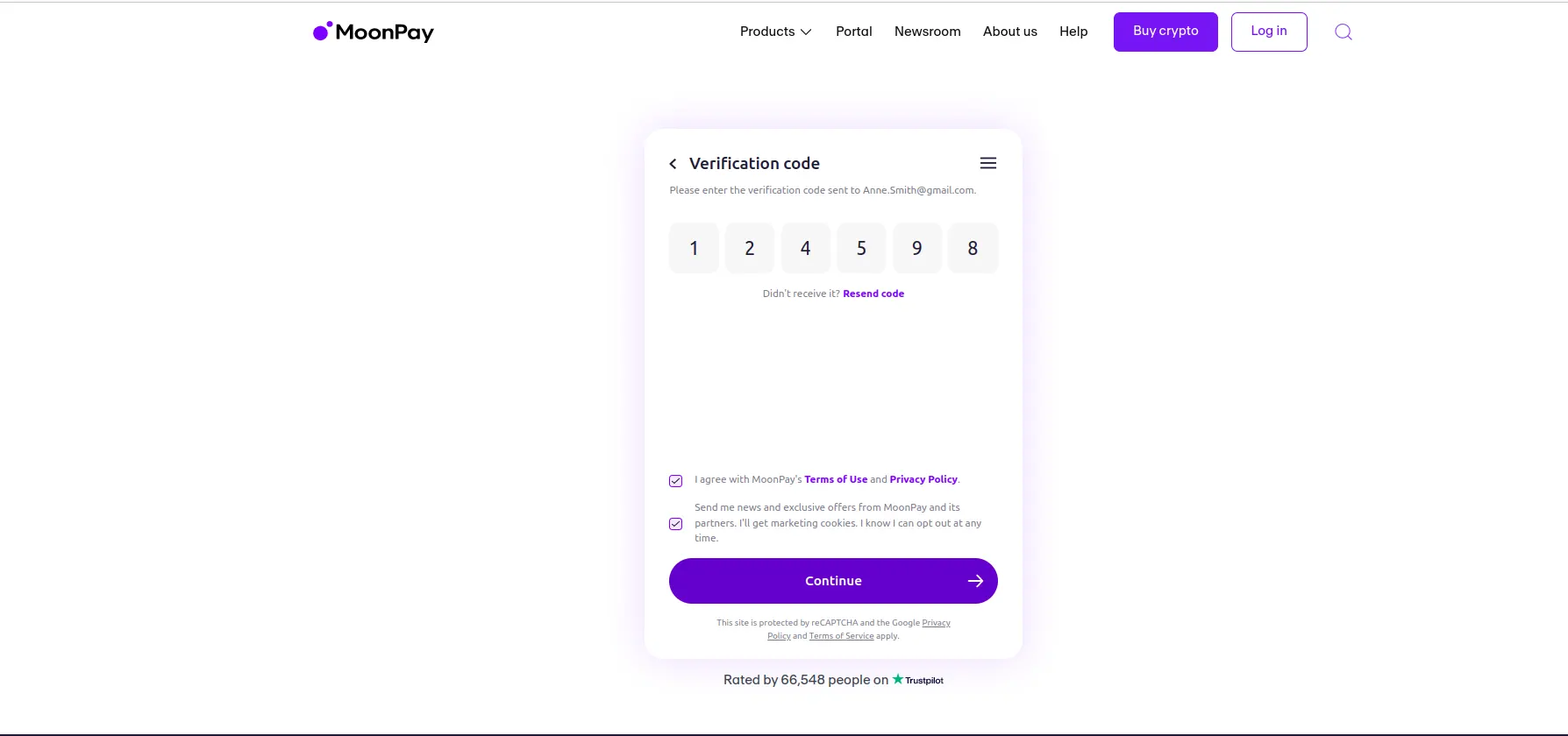 MoonPay Registration Process 4